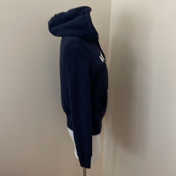 (NWT) Abercrombie & Fitch Women’s Full Zip Sherpa Hoodie in Navy, Small - Picture 7 of 15